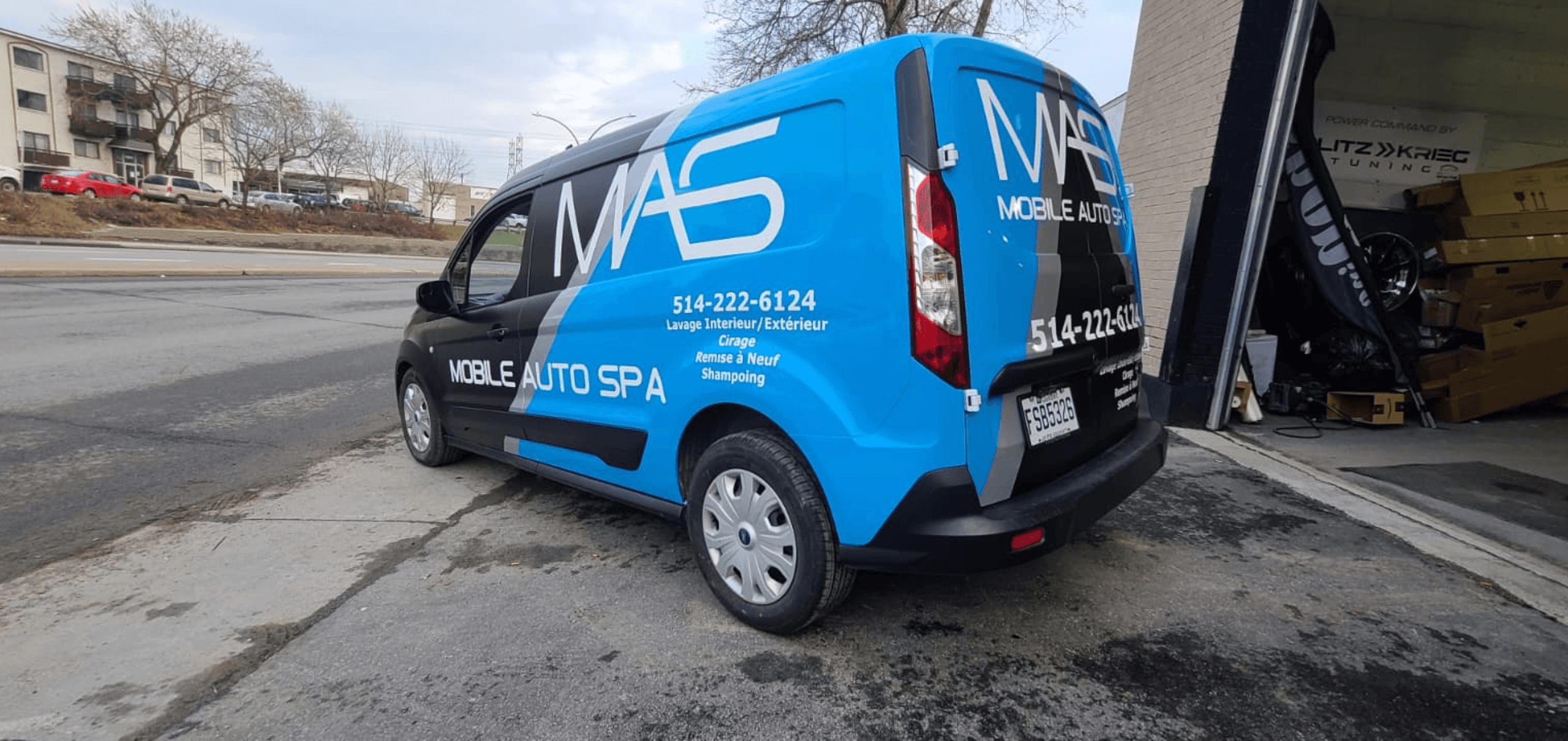 MAS Mobile Auto Spa van wrap